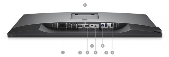 Monitor de Dell U2718Q - opções da conectividade