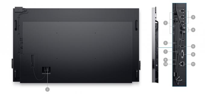 Monitor de Dell C8618QT – opções da conectividade