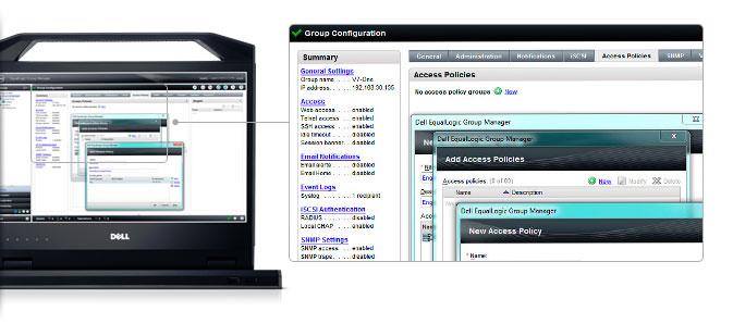 Série de Dell EqualLogic PS6210 — software avançado que facilita a gestão