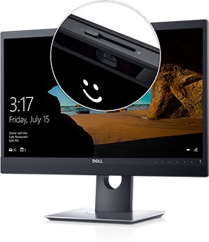 Monitor de Dell P2418HZ – uma experiência personalizada, segura com Windows olá!